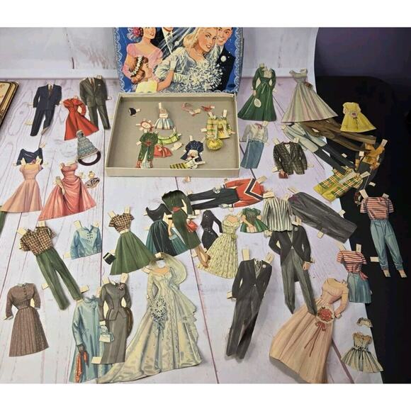 2 ORIGINAL Whitman Paper Doll Sets VTG -1950's BRIDAL PARTY & 1952 DORIS DAY - Picture 7 of 16